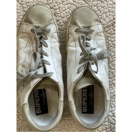 Golden goose white leather - golden,