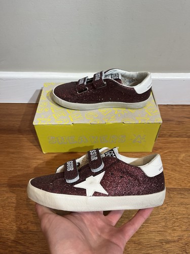 Golden goose red dark glitter - golden, red/dark