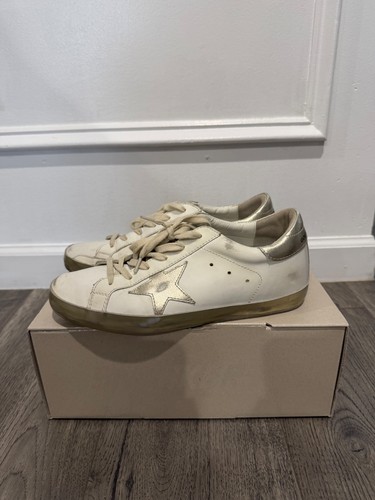 Golden goose superstar white - golden,