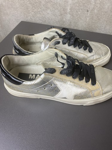 Golden goose silver sneakers - golden,